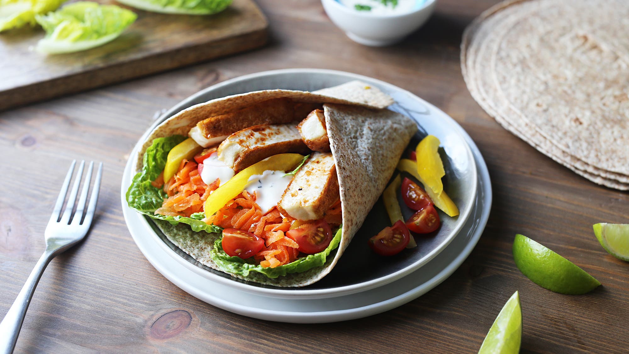 Fiskekaker i wraps