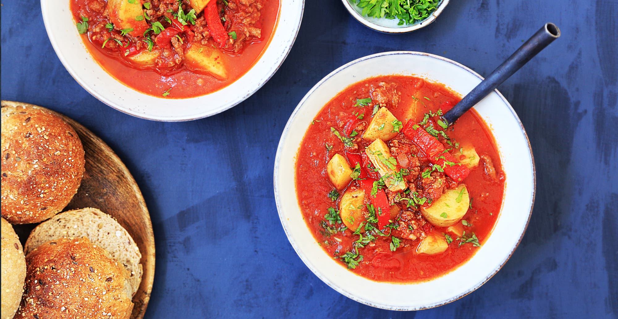 Gulasjsuppe med kjøttdeig