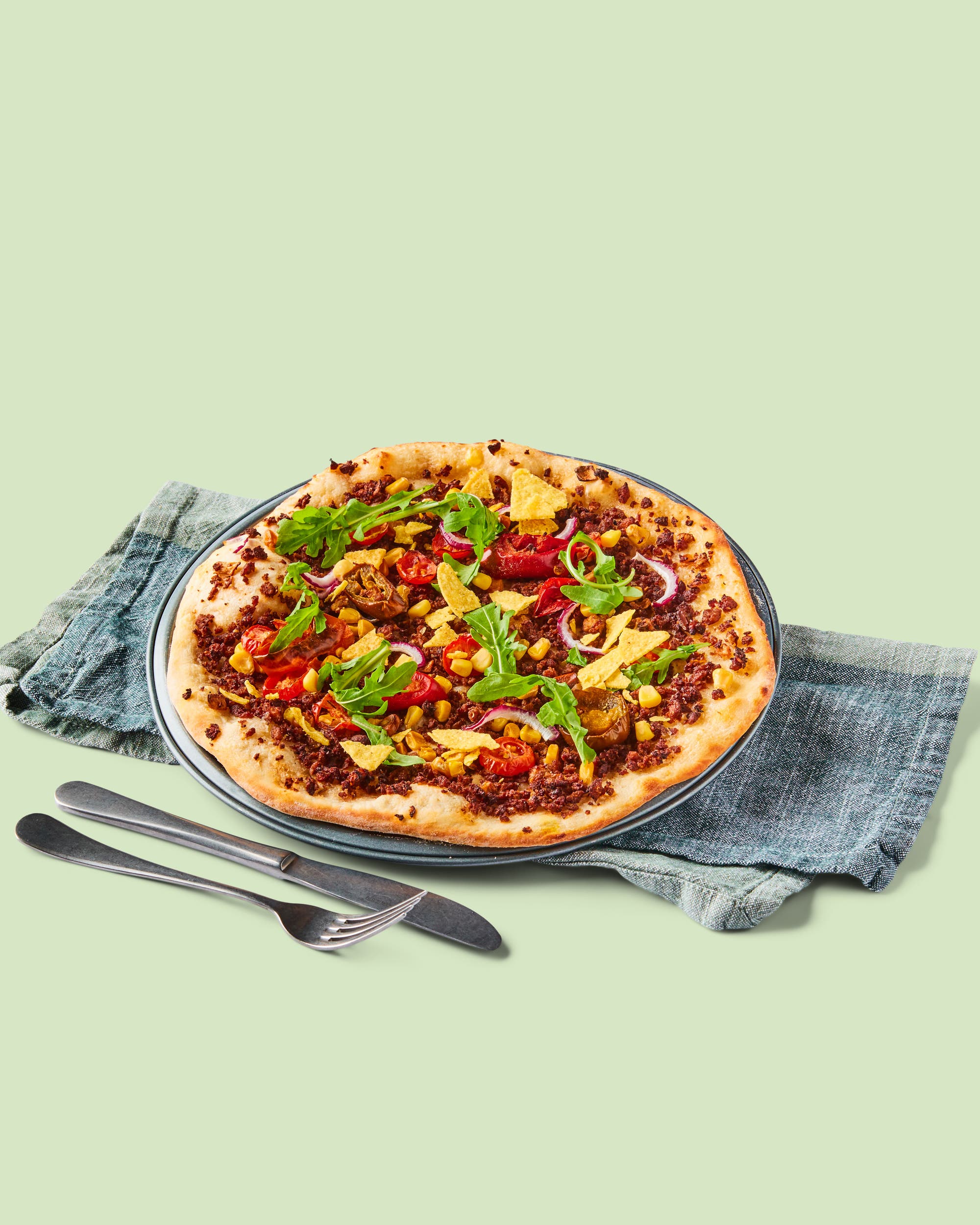 Kjøttfri og spicy meksikansk pizza