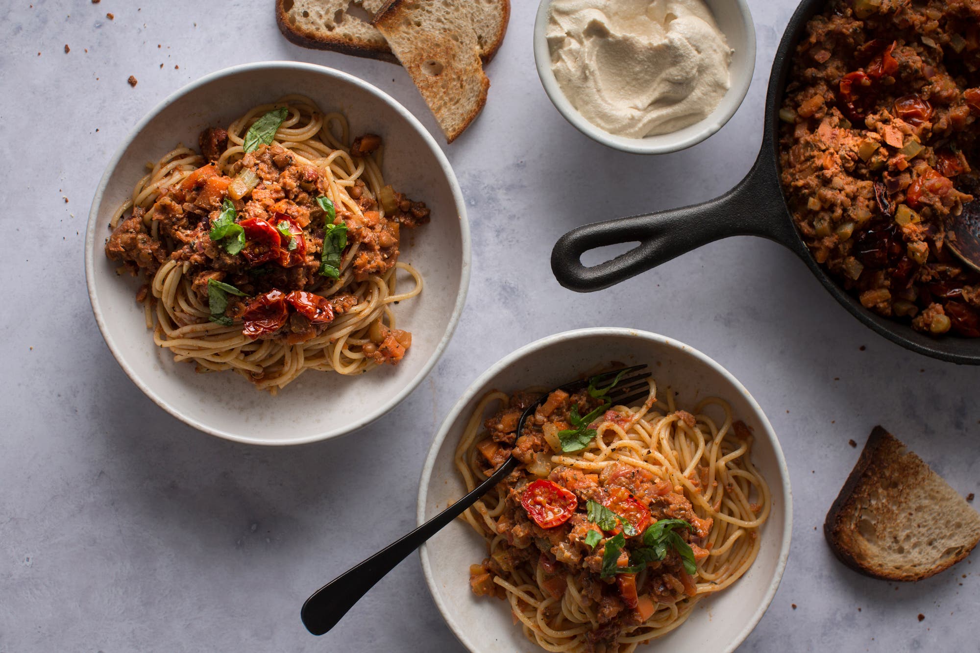 Bolognese med søte tomater og linser