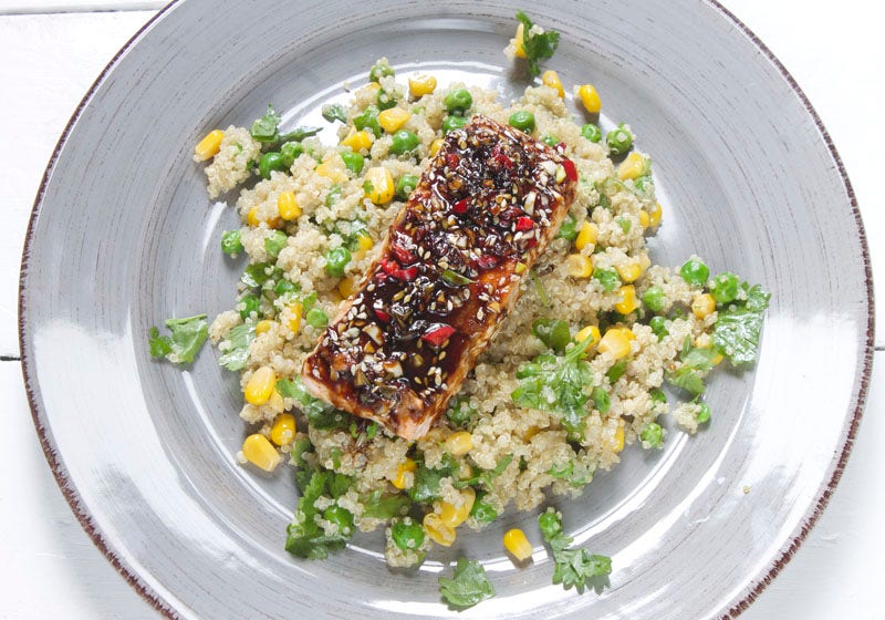 Soyalaks med quinoasalat