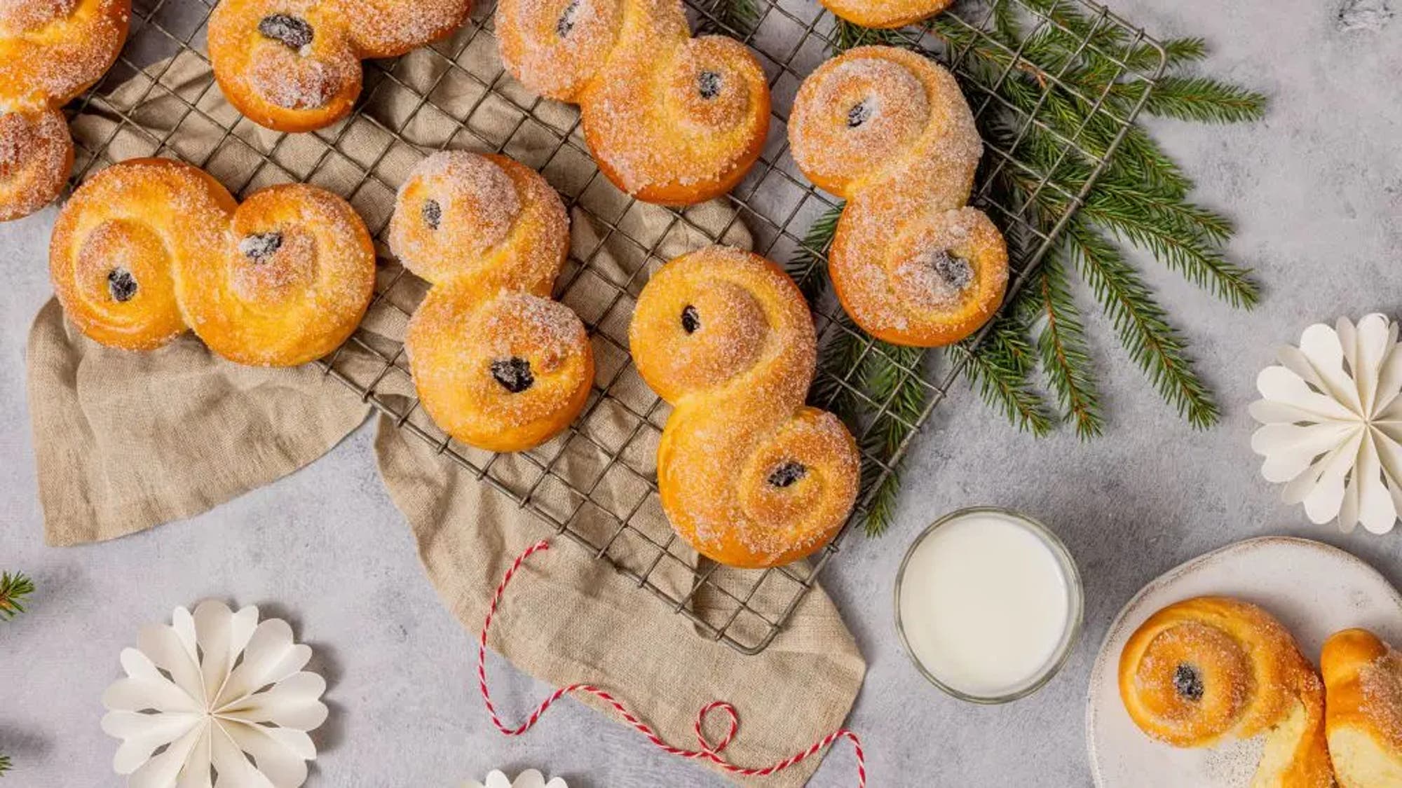Lussekatter med vanilje-kesam