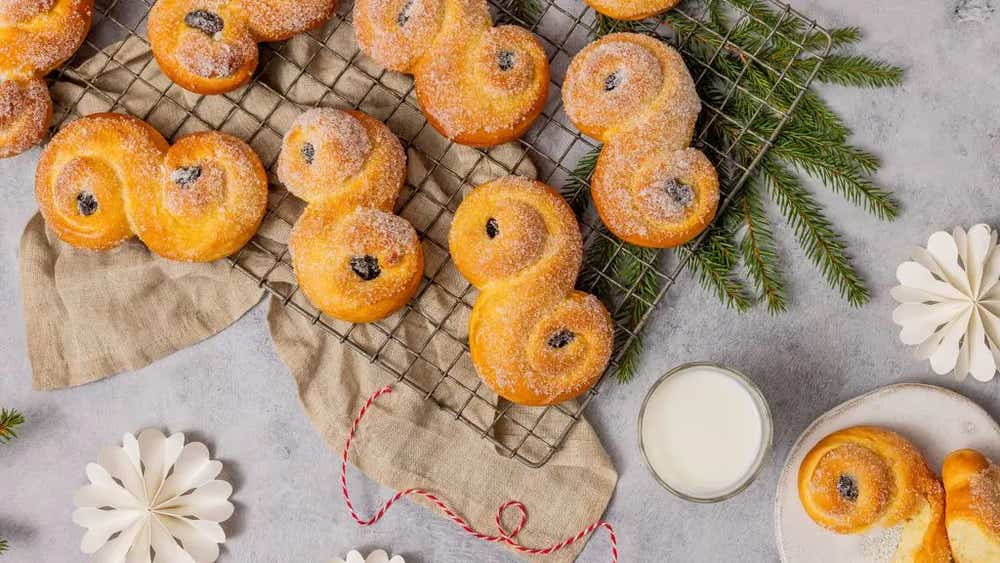 Lussekatter med vanilje-kesam