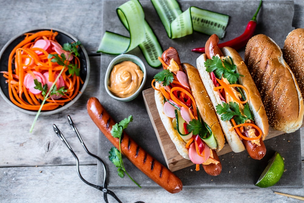 Bahn mi-inspirert pølse