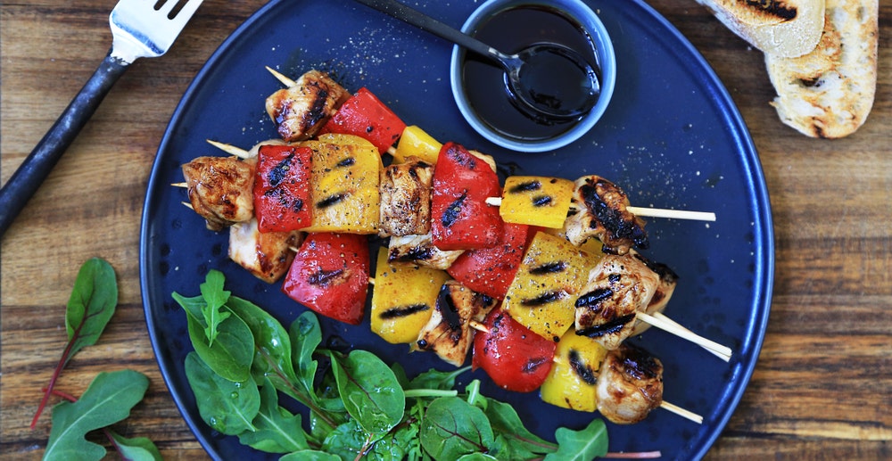 Honningmarinerte kyllingspyd