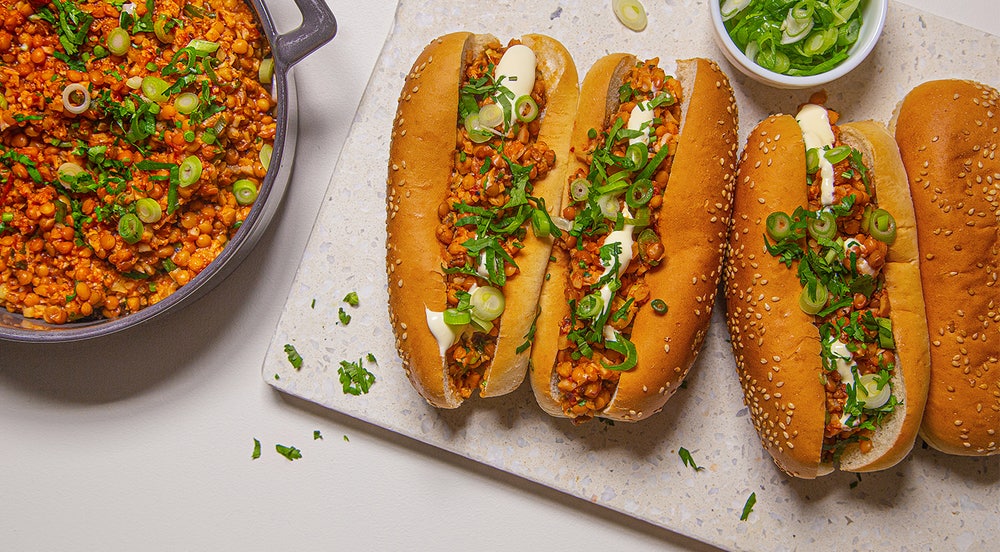 Sloppy Joe med linser og blomkålris