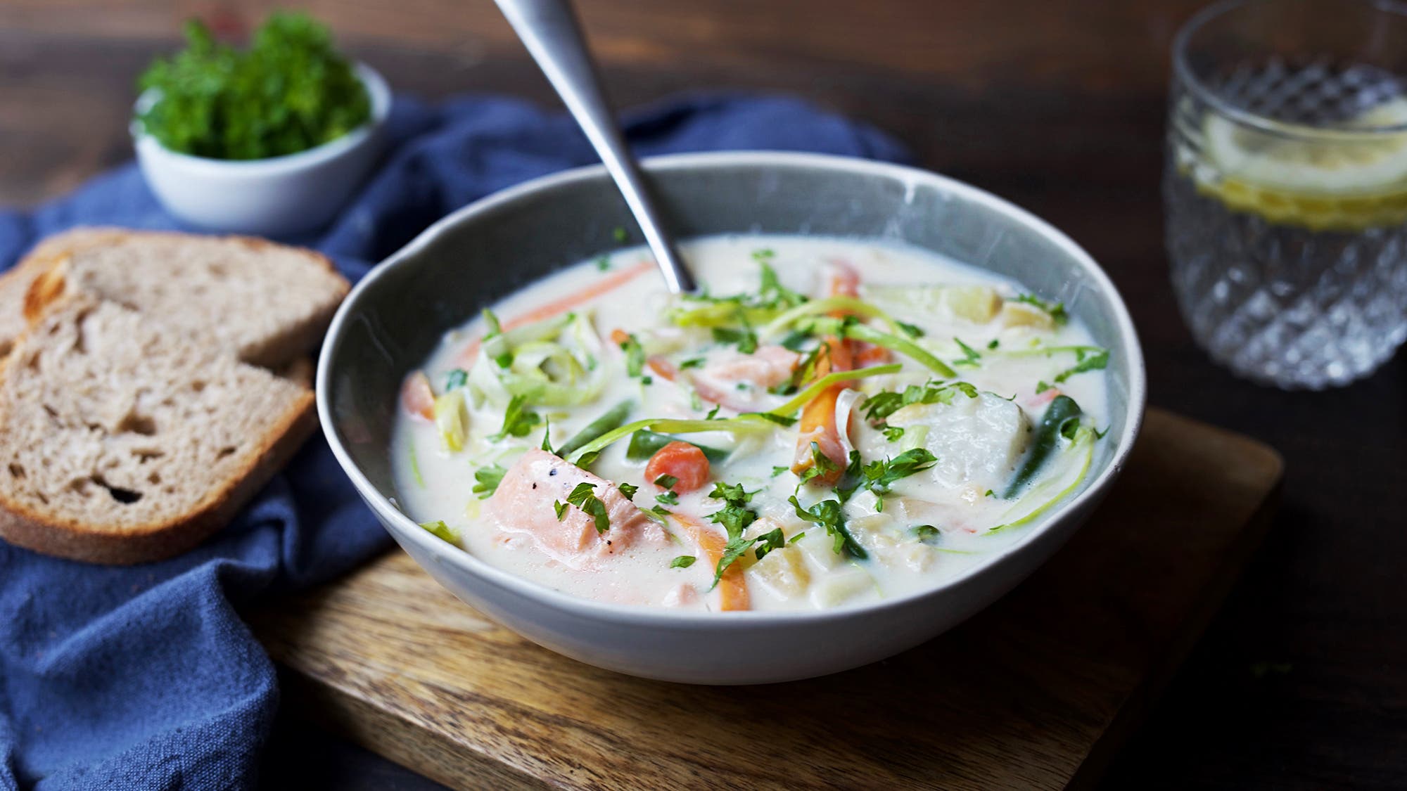 Rask kremet fiskesuppe