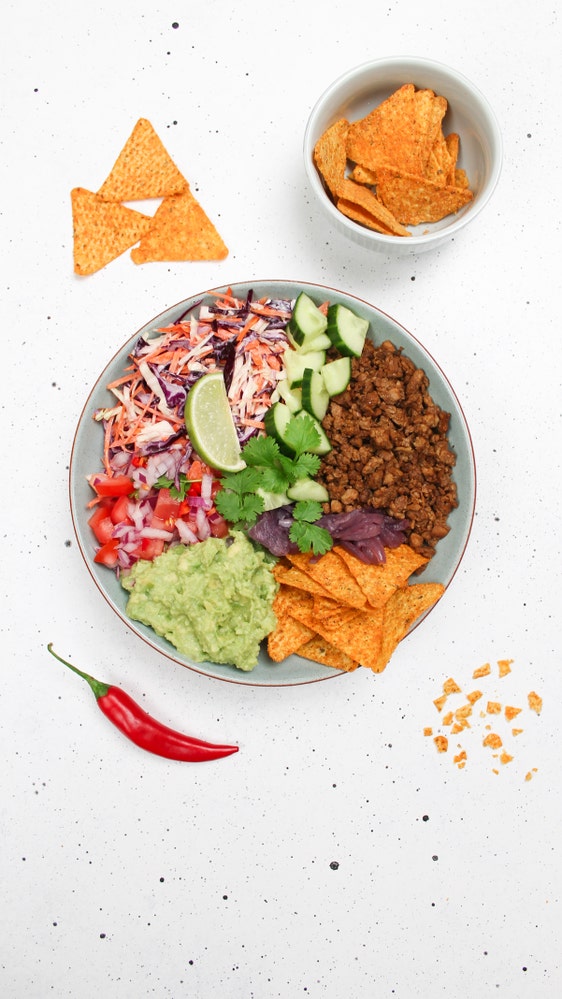 Meksikansk taco bowl veggie style