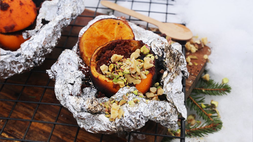 Sjokoladekake på bål