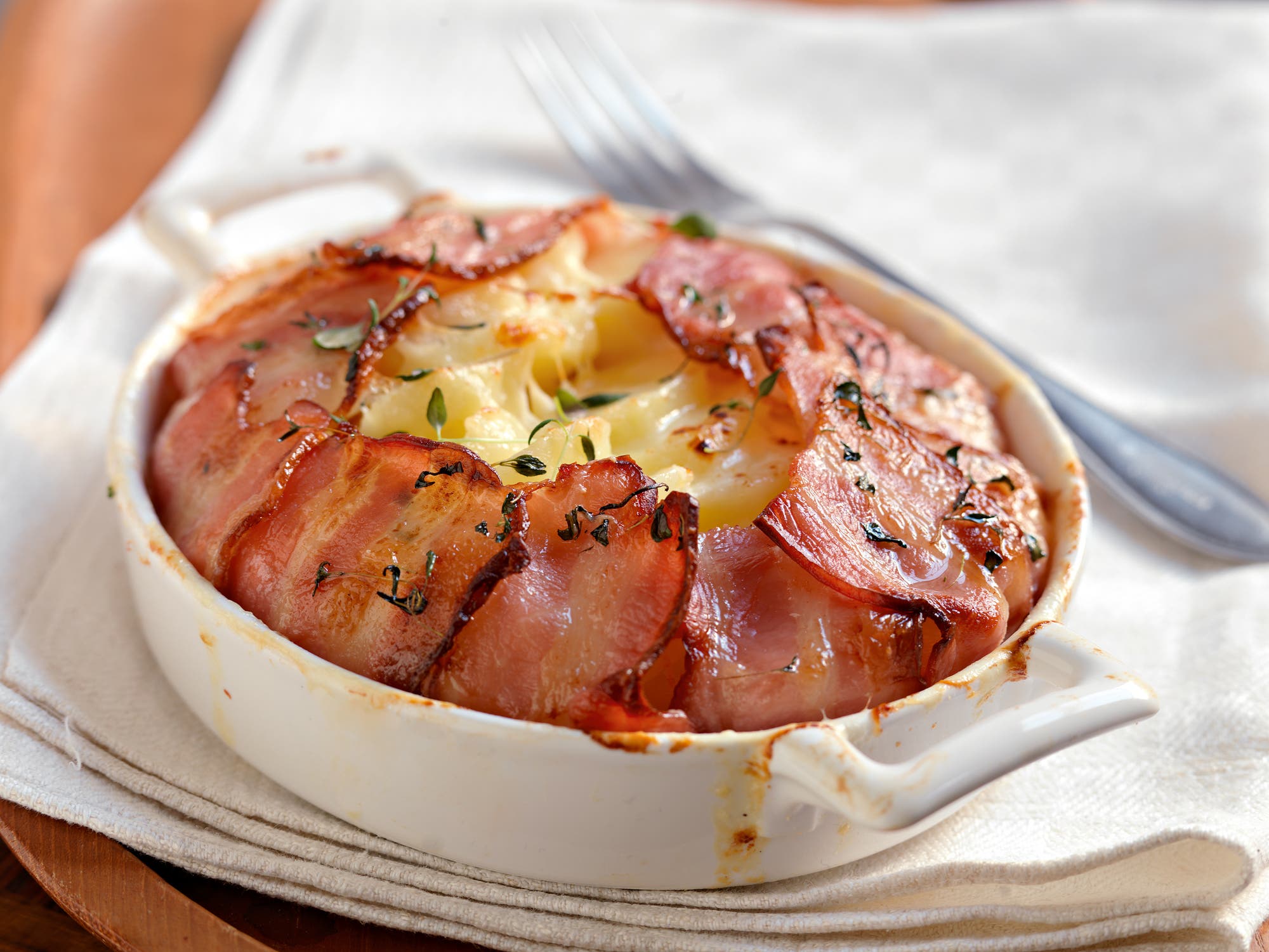 Potetgrateng med bacon