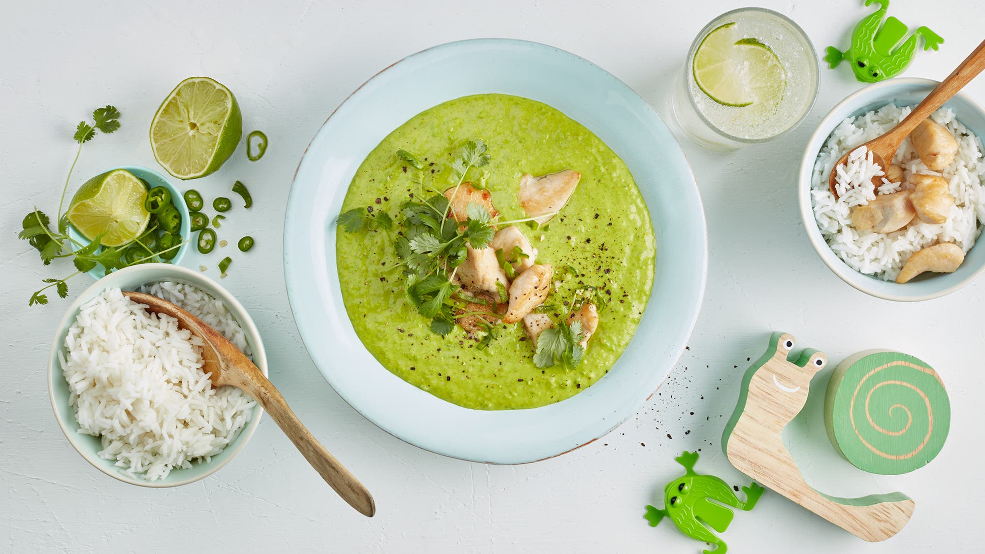 Frisk currysuppe med kylling