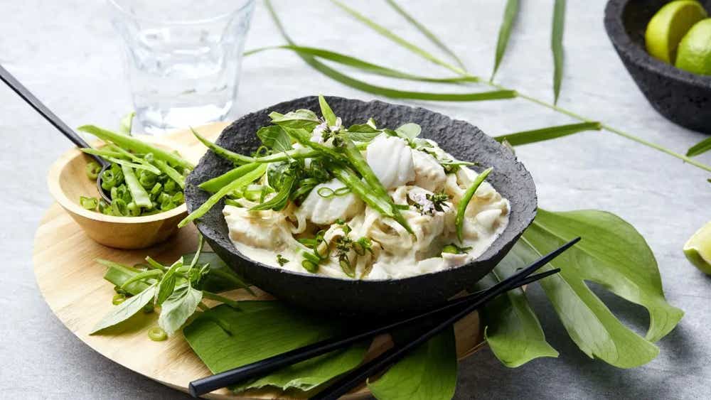 Asiatisk green currygryte med torsk