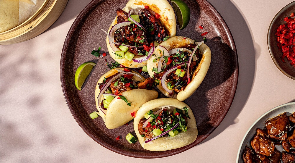 Bao buns med sticky kylling