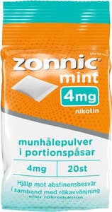 Zonnic Munhålepulver Mint Portionspåse 4mg