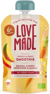 LoveMade Smoothie Morot, Majs och Mango +6M EKO