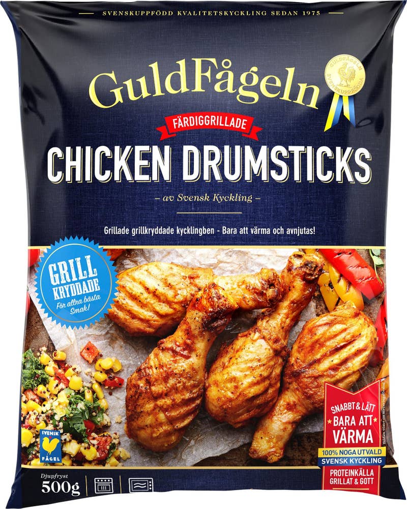 Guldfågeln Drumsticks Grillkryddad Fryst