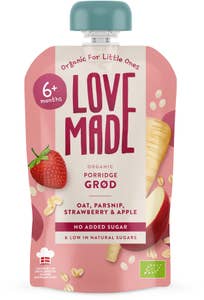 LoveMade Gröt Jordgubb & Äpple +6M EKO
