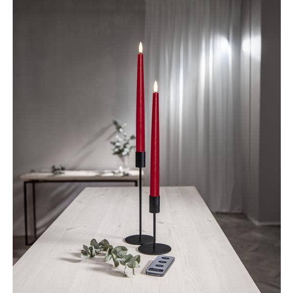 Star Trading Antikljus LED Flamme Slim Röd 28,5cm