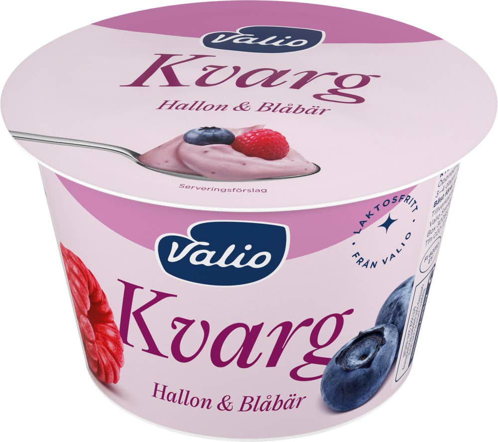 Valio Kvarg Hallon & Blåbär Laktosfri 7%