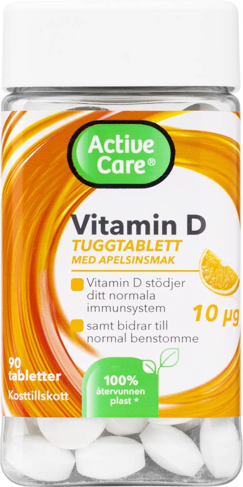 Active Care Vitamin D Tuggtablett med Apelsinsmak