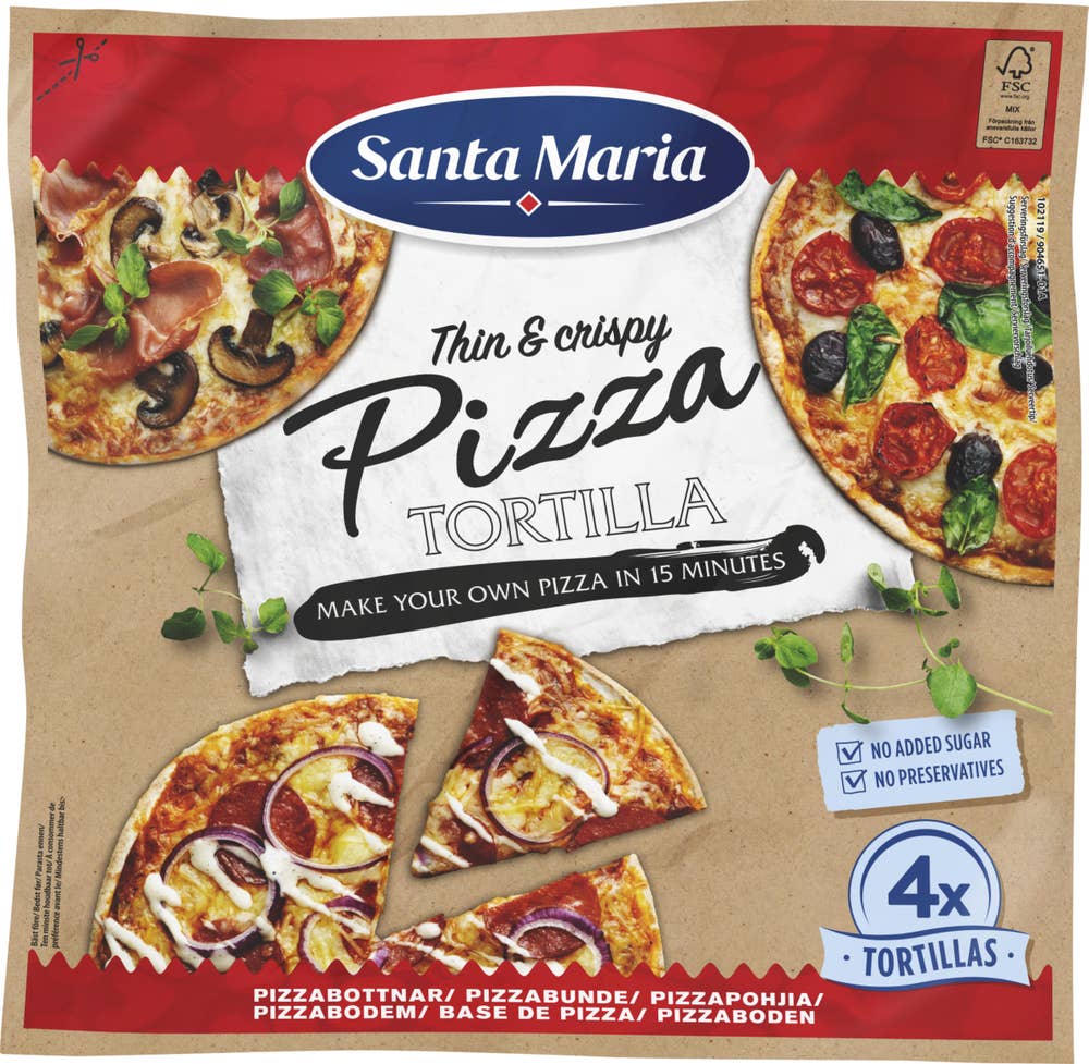 Santa Maria Tortilla Pizza 4-p