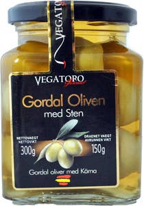 VEGATORO Gourmet Gordal Oliver med Kärnor