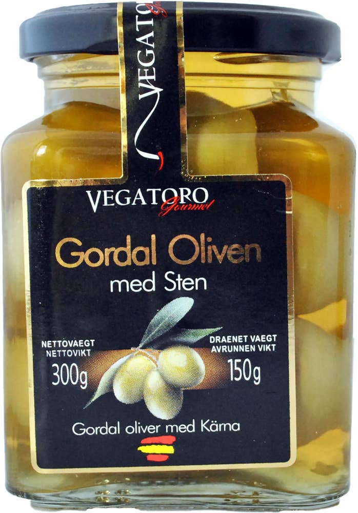 VEGATORO Gourmet Gordal Oliver med Kärnor