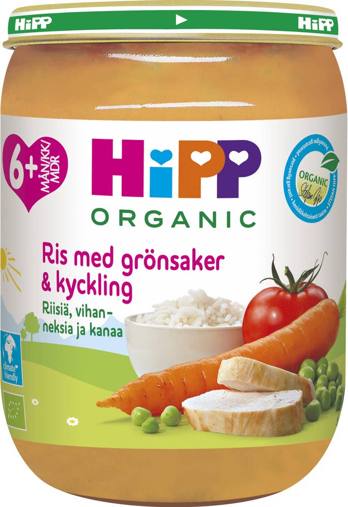 Hipp Ris med Grönsaker & Kyckling 6M EKO