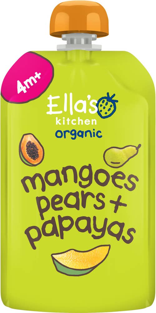 Ella's Kitchen Puré Mango, Päron & Papaya 4M EKO