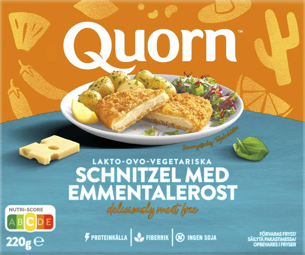 Quorn Vegetarisk Schnitzel med Emmentalerost Fryst