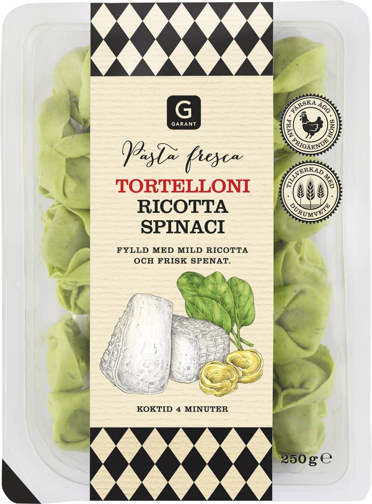 Garant Färsk Pasta Tortelloni Ricotta Spinaci