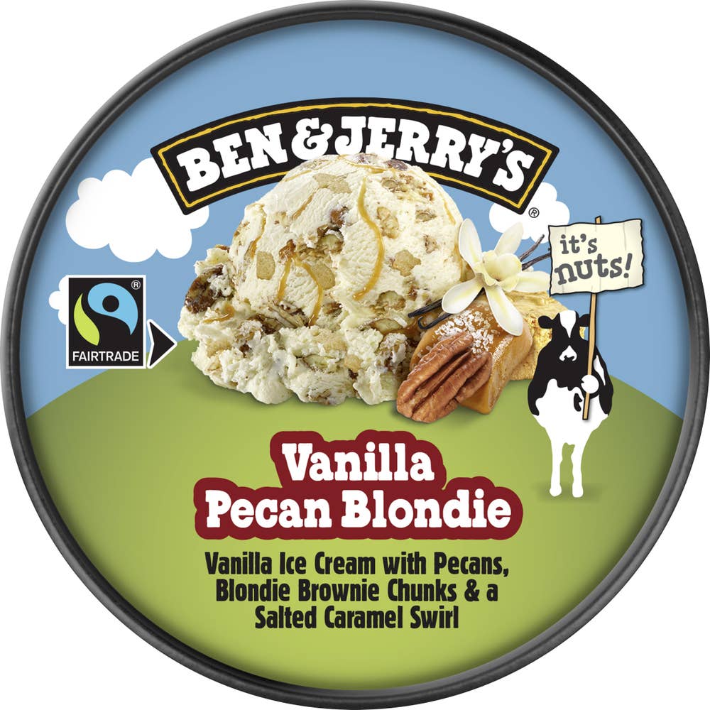 Ben & Jerry's Glass Vanilla Pecan Blondie Fairtrade