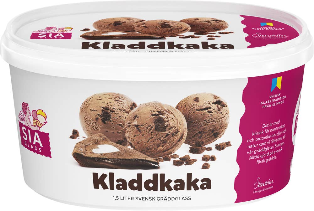SIA Glass Gräddglass Kladdkaka 1,5L Sia Glass