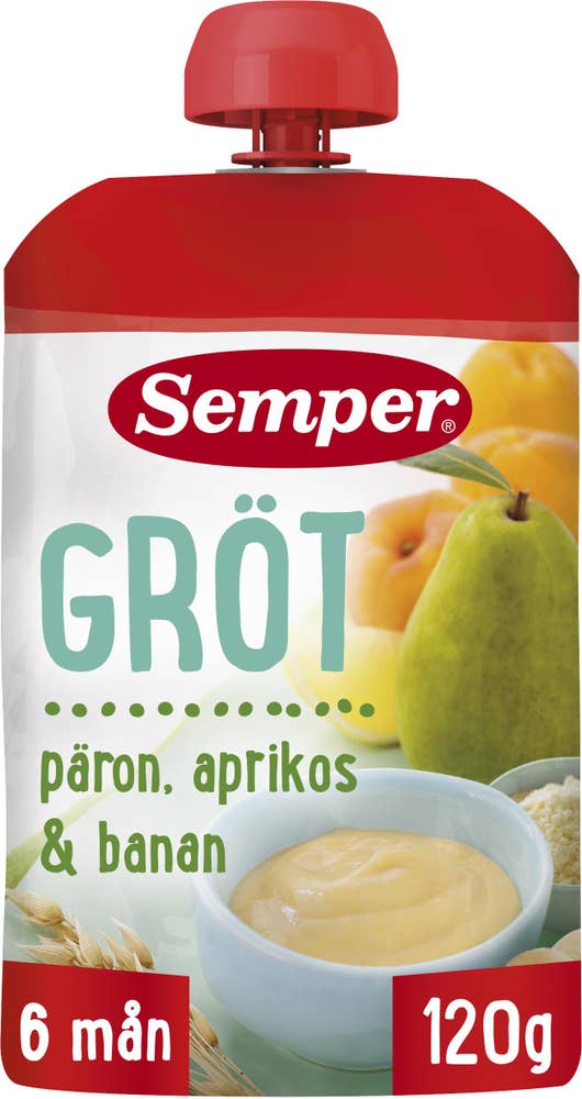Semper Gröt Päron, Aprikos & Banan 6M