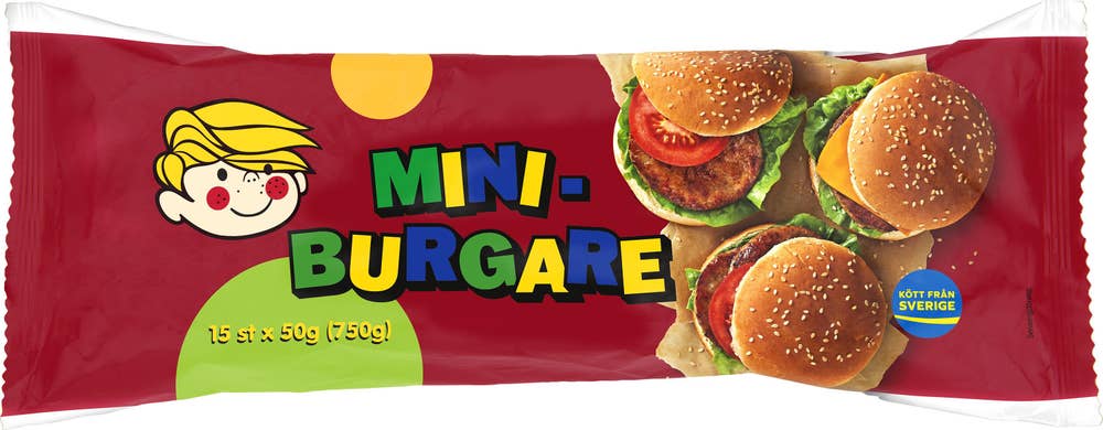 HKScan Miniburgare Fryst 15x50g Scan