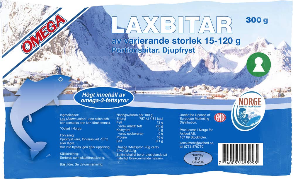 Omega Laxbitar Fryst