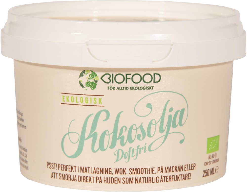 Biofood Kokosolja kallpressad doftfri EKO 250ml Biofood