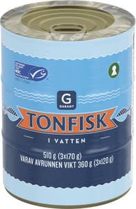 Garant Tonfisk Vatten MSC 3x170g