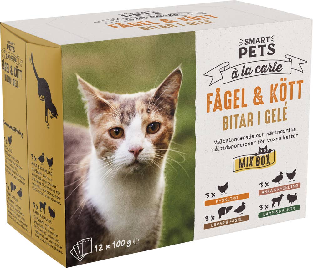 Smart Pets Kattmat Multipack Kött i Gele 12x100g