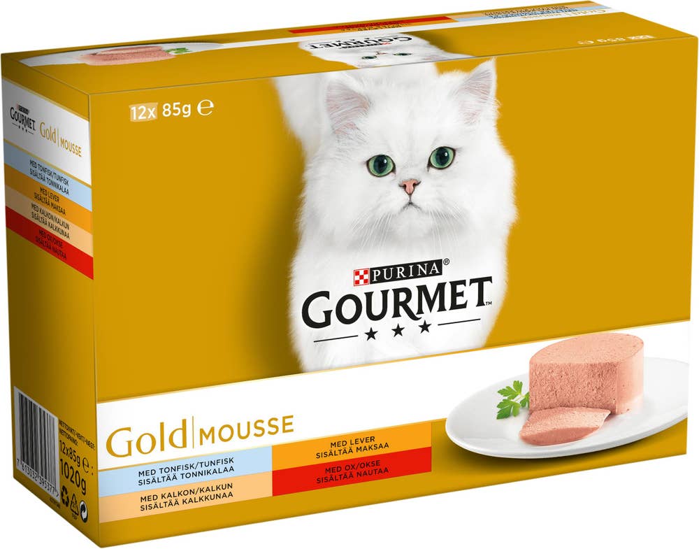 Gourmet Gold Våtfoder Mousse med Kött & Fisk 12x85g