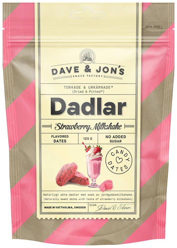 Dave & Jon's Dadlar Strawberry Milkshake