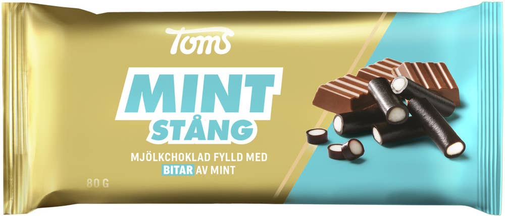 Toms Mjölkchoklad Mintstång Toms