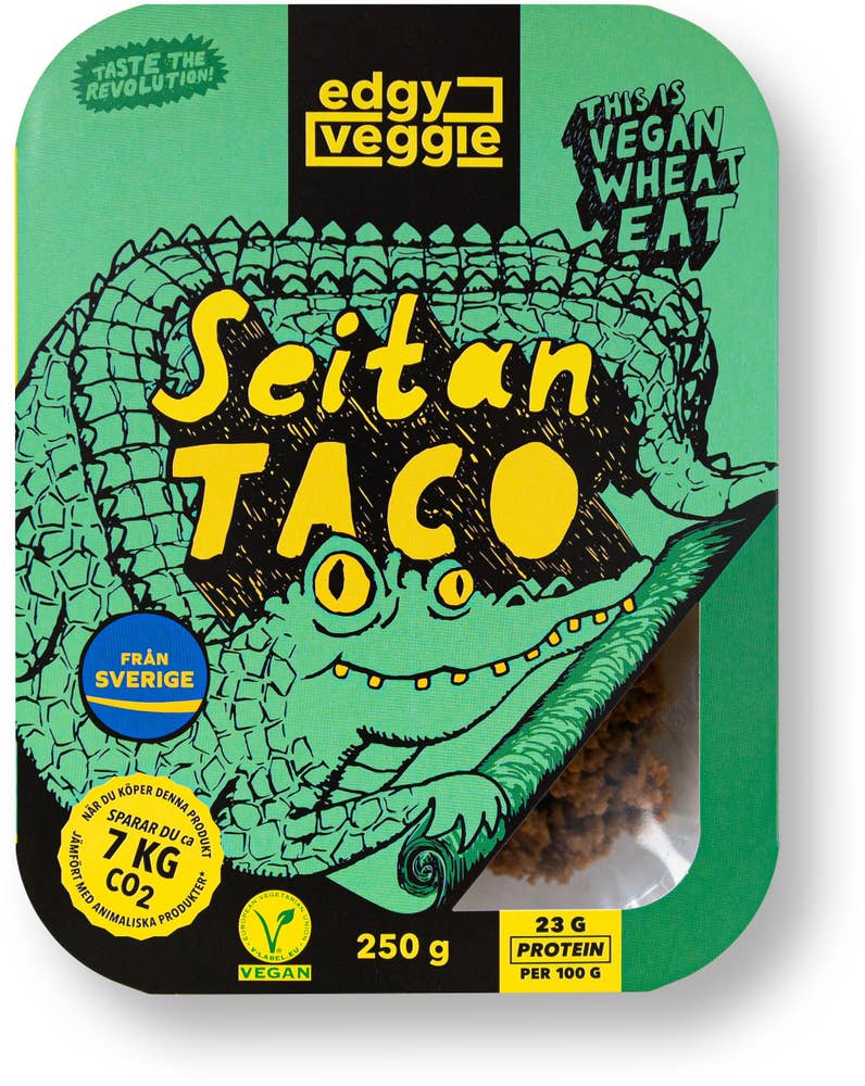 Edgy Veggie Pulled Seitan Taco 250g Edgy Veggie