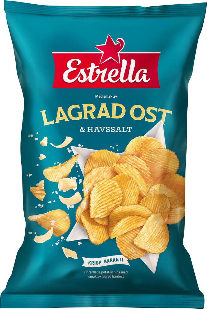 Estrella Chips Lagrad Ost & Havssalt