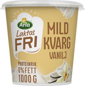 Arla® Mild Kvarg Vanilj Laktosfri Utan Tillsatt Socker 0%