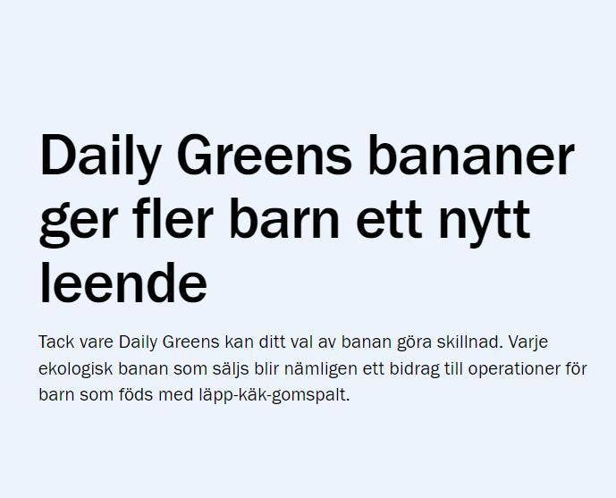Daily Greens Bananklase EKO Klass1 Ecuador