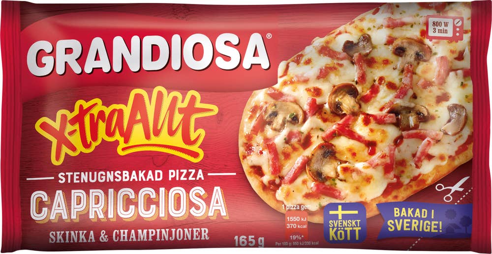 Grandiosa Mini Pizza Capricciosa X-Tra Allt Fryst
