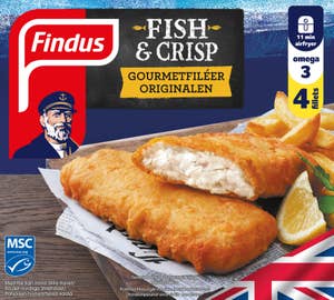 Findus Fish&Crisp Gourmetfileer Fryst MSC