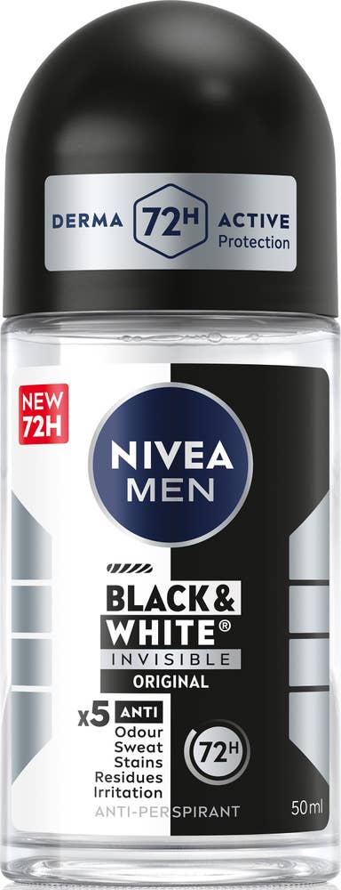 NIVEA MEN Deo Roll-On Black & White Men 72h
