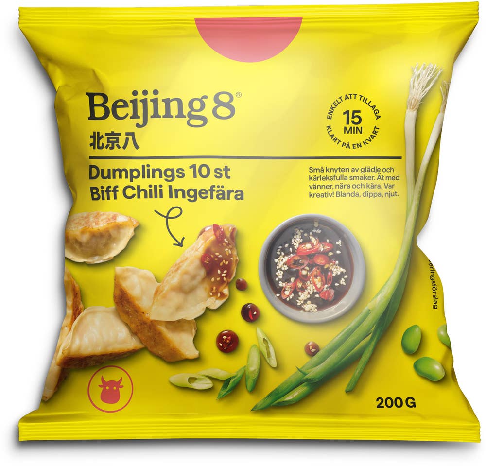Beijing8 Dumplings Biff, Chili & Ingefära Fryst 10-p